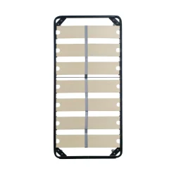 Bissolo Casa Reti Singole<RETE SINGOLA 80X190 IN METALLO NERO CON 7 DOGHE