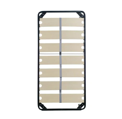 Bissolo Casa Reti Singole<RETE SINGOLA 80X190 IN METALLO NERO CON 7 DOGHE