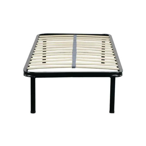 Bissolo Casa Reti Singole<RETE SINGOLA 90X190 IN METALLO NERO CON 13 DOGHE
