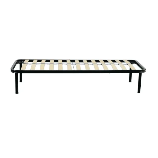 Bissolo Casa Reti Singole<RETE SINGOLA 90X190 IN METALLO NERO CON 13 DOGHE