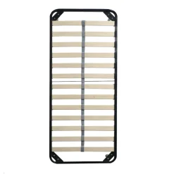 Bissolo Casa Reti Singole<RETE SINGOLA 90X190 IN METALLO NERO CON 13 DOGHE