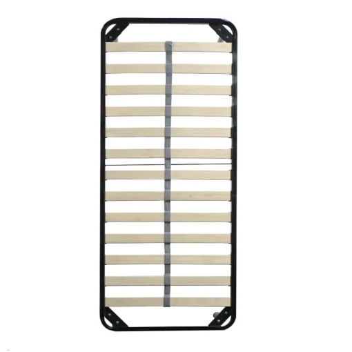 Bissolo Casa Reti Singole<RETE SINGOLA 90X190 IN METALLO NERO CON 13 DOGHE