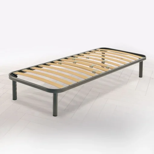 Bissolo Casa Reti Singole<RETE SINGOLA 80X190 IN METALLO NERO CON REGOLATORI DI RIGIDITA'