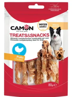 Bissolo Casa Cibi Cane<ROLLS MASTICABILI DI PELLE BOVINA AL PETTO DI POLLO 80GR: vendita online ROLLS MASTICABILI DI PELLE BOVINA AL PETTO DI POLLO 80GR in offerta