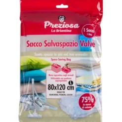 Bissolo Casa Cambio Stagione Custodie<SACCHETTO SALVASPAZIO VALVE 80X120CM: vendita online SACCHETTO SALVASPAZIO VALVE 80X120CM in offerta