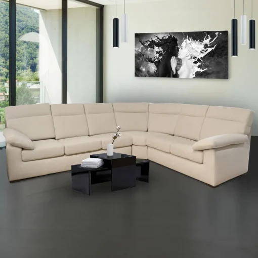 Bissolo Casa Divani Angolari<SALOTTO AMALIA ANGOLARE IN TESSUTO CREMA: vendita online SALOTTO AMALIA ANGOLARE IN TESSUTO CREMA in offerta