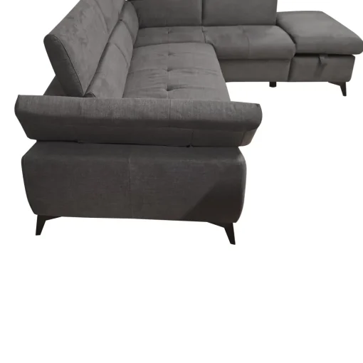 Bissolo Casa Divani Angolari<SALOTTO BILLY ANGOLO DX IN TESSUTO DARK GREY : vendita online SALOTTO BILLY ANGOLO DX IN TESSUTO DARK GREY in offerta