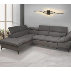 Bissolo Casa Divani Angolari<SALOTTO BILLY ANGOLO SX IN TESSUTO DARK GREY: vendita online SALOTTO BILLY ANGOLO SX IN TESSUTO DARK GREY in offerta