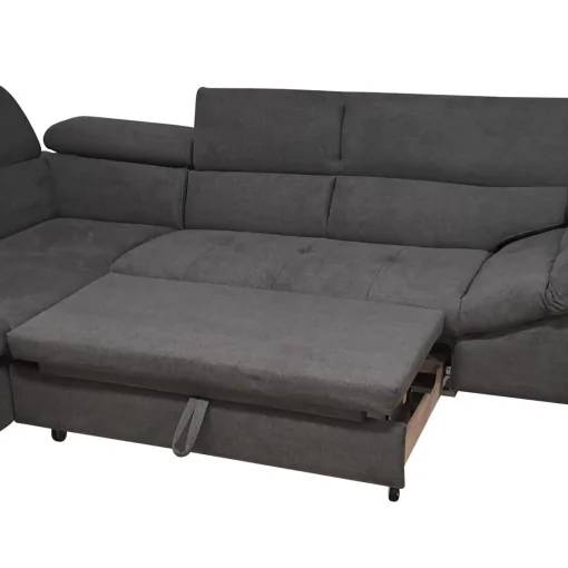 Bissolo Casa Divani Angolari<SALOTTO BILLY ANGOLO SX IN TESSUTO DARK GREY: vendita online SALOTTO BILLY ANGOLO SX IN TESSUTO DARK GREY in offerta