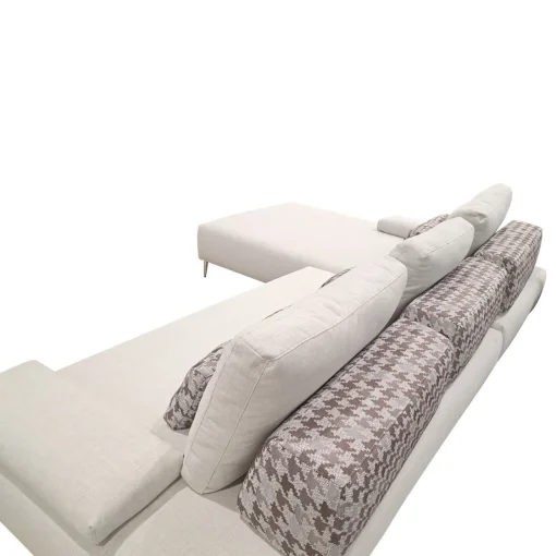 Bissolo Casa Divani Angolari<SALOTTO COMPONIBILE EDWARD IN TESSUTO CREMA E BORDEAUX: vendita online SALOTTO COMPONIBILE EDWARD IN TESSUTO CREMA E BORDEAUX in offerta