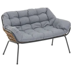 Bissolo Casa Salotti E Salottini<SALOTTO DA GIARDINO: MODELLO PAOPAO ACCIAIO ANTRACITE E POLYRATTAN