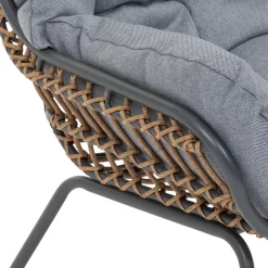 Bissolo Casa Salotti E Salottini<SALOTTO DA GIARDINO: MODELLO PAOPAO ACCIAIO ANTRACITE E POLYRATTAN