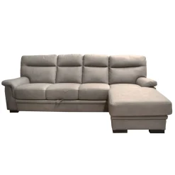 Bissolo Casa Divani Angolari<SALOTTO FLAVIA CON PENISOLA DX IN TESSUTO TAUPE: vendita online SALOTTO FLAVIA CON PENISOLA DX IN TESSUTO TAUPE in offerta