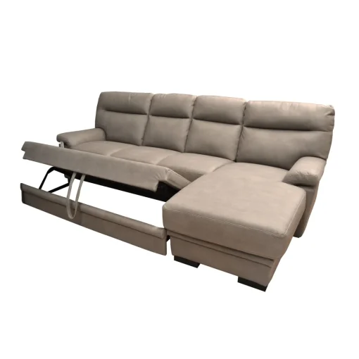 Bissolo Casa Divani Angolari<SALOTTO FLAVIA CON PENISOLA DX IN TESSUTO TAUPE: vendita online SALOTTO FLAVIA CON PENISOLA DX IN TESSUTO TAUPE in offerta