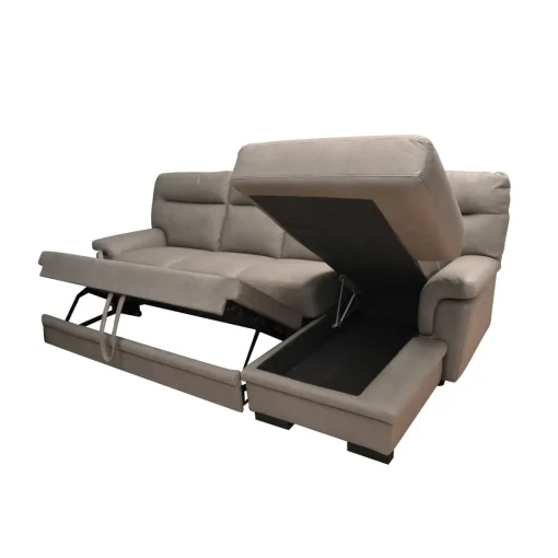 Bissolo Casa Divani Angolari<SALOTTO FLAVIA CON PENISOLA DX IN TESSUTO TAUPE: vendita online SALOTTO FLAVIA CON PENISOLA DX IN TESSUTO TAUPE in offerta