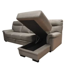 Bissolo Casa Divani Angolari<SALOTTO FLAVIA CON PENISOLA DX IN TESSUTO TAUPE: vendita online SALOTTO FLAVIA CON PENISOLA DX IN TESSUTO TAUPE in offerta