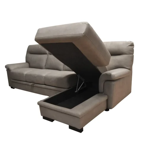 Bissolo Casa Divani Angolari<SALOTTO FLAVIA CON PENISOLA DX IN TESSUTO TAUPE: vendita online SALOTTO FLAVIA CON PENISOLA DX IN TESSUTO TAUPE in offerta
