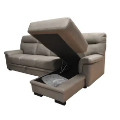 Bissolo Casa Divani Angolari<SALOTTO FLAVIA CON PENISOLA DX IN TESSUTO TAUPE: vendita online SALOTTO FLAVIA CON PENISOLA DX IN TESSUTO TAUPE in offerta