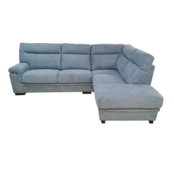 Bissolo Casa Divani Angolari<SALOTTO FLAVIA CON PENISOLA DX IN TESSUTO BLUE: vendita online SALOTTO FLAVIA CON PENISOLA DX IN TESSUTO BLUE in offerta