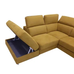 Bissolo Casa Divani Angolari<SALOTTO GIADA ANGOLARE SX IN TESSUTO OCRA: vendita online SALOTTO GIADA ANGOLARE SX IN TESSUTO OCRA in offerta