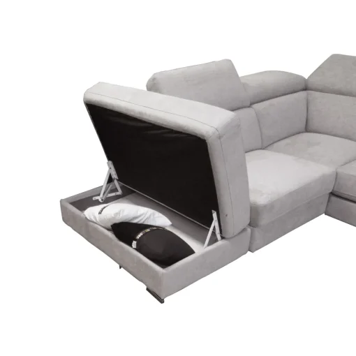 Bissolo Casa Divani Angolari<SALOTTO GIADA ANGOLARE SX IN TESSUTO GRIGIO CHIARO: vendita online SALOTTO GIADA ANGOLARE SX IN TESSUTO GRIGIO CHIARO in offerta