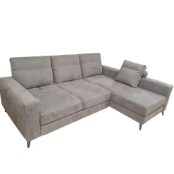 Bissolo Casa Divani Angolari<SALOTTO GINKO ANGOLRE DX CON CARRELLO ESTRAIBILE IN TESSUTO NABUCCO GRIGIO: vendita online SALOTTO GINKO ANGOLRE DX CON CARRELLO ESTRAIBILE IN TESSUTO NABUCCO GRIGIO in offerta