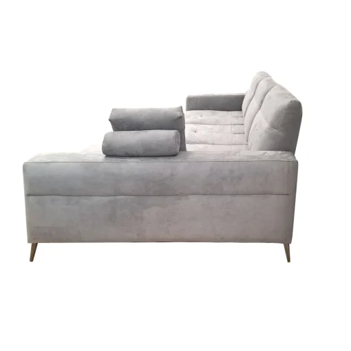 Bissolo Casa Divani Angolari<SALOTTO GINKO ANGOLRE DX CON CARRELLO ESTRAIBILE IN TESSUTO NABUCCO GRIGIO: vendita online SALOTTO GINKO ANGOLRE DX CON CARRELLO ESTRAIBILE IN TESSUTO NABUCCO GRIGIO in offerta