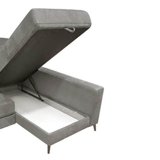 Bissolo Casa Divani Angolari<SALOTTO GINKO ANGOLRE DX CON CARRELLO ESTRAIBILE IN TESSUTO NABUCCO GRIGIO: vendita online SALOTTO GINKO ANGOLRE DX CON CARRELLO ESTRAIBILE IN TESSUTO NABUCCO GRIGIO in offerta
