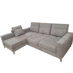 Bissolo Casa Divani Angolari<SALOTTO GINKO ANGOLRE SX CON CARRELLO ESTRAIBILE IN TESSUTO NABUCCO GRIGIO: vendita online SALOTTO GINKO ANGOLRE SX CON CARRELLO ESTRAIBILE IN TESSUTO NABUCCO GRIGIO in offerta