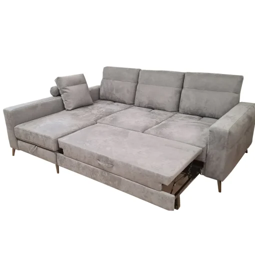 Bissolo Casa Divani Angolari<SALOTTO GINKO ANGOLRE SX CON CARRELLO ESTRAIBILE IN TESSUTO NABUCCO GRIGIO: vendita online SALOTTO GINKO ANGOLRE SX CON CARRELLO ESTRAIBILE IN TESSUTO NABUCCO GRIGIO in offerta