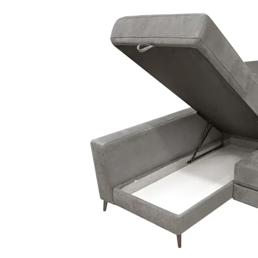 Bissolo Casa Divani Angolari<SALOTTO GINKO ANGOLRE SX CON CARRELLO ESTRAIBILE IN TESSUTO NABUCCO GRIGIO: vendita online SALOTTO GINKO ANGOLRE SX CON CARRELLO ESTRAIBILE IN TESSUTO NABUCCO GRIGIO in offerta