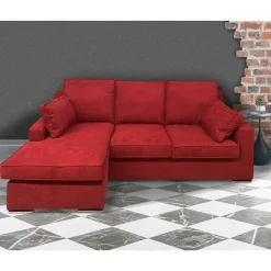 Bissolo Casa Divani Angolari<SALOTTO HELEN CON PENISOLA IN TESSUTO BORDEAUX: vendita online SALOTTO HELEN CON PENISOLA IN TESSUTO BORDEAUX in offerta