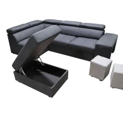 Bissolo Casa Divani Angolari<Salotto in tessuto con carrello online