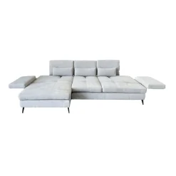 Bissolo Casa Divani Angolari<SALOTTO MOD. ELENA CON PENISOLA SX IN TESSUTO GRIGIO: vendita online SALOTTO MOD. ELENA CON PENISOLA SX IN TESSUTO GRIGIO in offerta