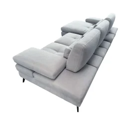 Bissolo Casa Divani Angolari<SALOTTO MOD. ELENA CON PENISOLA SX IN TESSUTO GRIGIO: vendita online SALOTTO MOD. ELENA CON PENISOLA SX IN TESSUTO GRIGIO in offerta