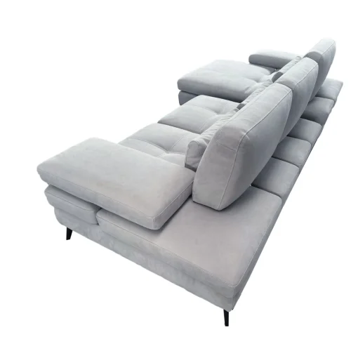 Bissolo Casa Divani Angolari<SALOTTO MOD. ELENA CON PENISOLA SX IN TESSUTO GRIGIO: vendita online SALOTTO MOD. ELENA CON PENISOLA SX IN TESSUTO GRIGIO in offerta