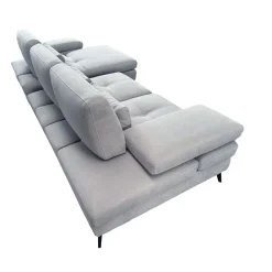 Bissolo Casa Divani Angolari<SALOTTO MOD. ELENA CON PENISOLA DX IN TESSUTO GRIGIO : vendita online SALOTTO MOD. ELENA CON PENISOLA DX IN TESSUTO GRIGIO in offerta