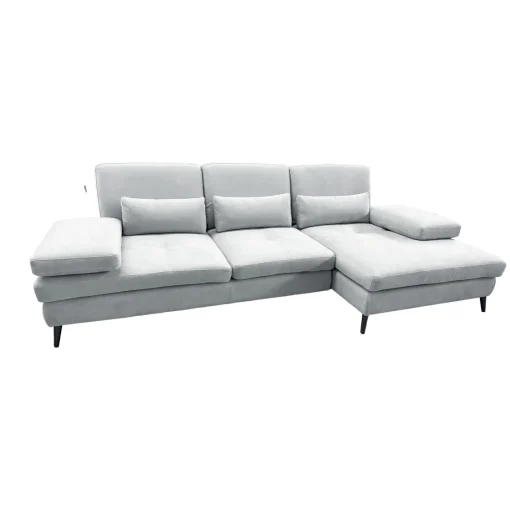 Bissolo Casa Divani Angolari<SALOTTO MOD. ELENA CON PENISOLA DX IN TESSUTO GRIGIO : vendita online SALOTTO MOD. ELENA CON PENISOLA DX IN TESSUTO GRIGIO in offerta