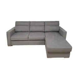 Bissolo Casa Divani Angolari<SALOTTO MOD. KENDALL CON PENISOLA E CARRELLO ESTRAIBILE IN TESSUTO GRIGIO: vendita online SALOTTO MOD. KENDALL CON PENISOLA E CARRELLO ESTRAIBILE IN TESSUTO GRIGIO in offerta