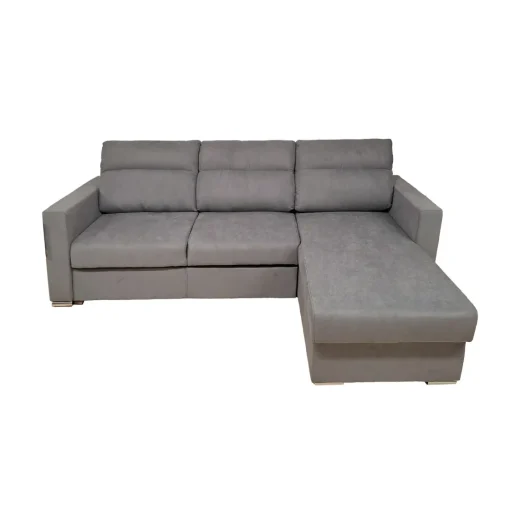 Bissolo Casa Divani Angolari<SALOTTO MOD. KENDALL CON PENISOLA E CARRELLO ESTRAIBILE IN TESSUTO GRIGIO: vendita online SALOTTO MOD. KENDALL CON PENISOLA E CARRELLO ESTRAIBILE IN TESSUTO GRIGIO in offerta