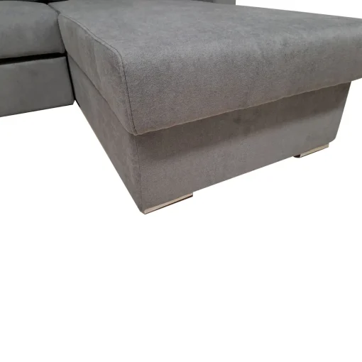 Bissolo Casa Divani Angolari<SALOTTO MOD. KENDALL CON PENISOLA E CARRELLO ESTRAIBILE IN TESSUTO GRIGIO: vendita online SALOTTO MOD. KENDALL CON PENISOLA E CARRELLO ESTRAIBILE IN TESSUTO GRIGIO in offerta