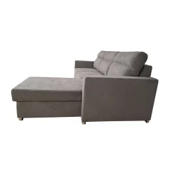 Bissolo Casa Divani Angolari<SALOTTO MOD. KENDALL CON PENISOLA E CARRELLO ESTRAIBILE IN TESSUTO GRIGIO: vendita online SALOTTO MOD. KENDALL CON PENISOLA E CARRELLO ESTRAIBILE IN TESSUTO GRIGIO in offerta