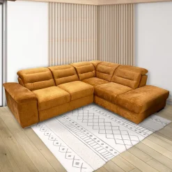 Bissolo Casa Divani Angolari<SALOTTO PHIL ANGOLARE DX IN TESSUTO GIALLO : vendita online SALOTTO PHIL ANGOLARE DX IN TESSUTO GIALLO in offerta