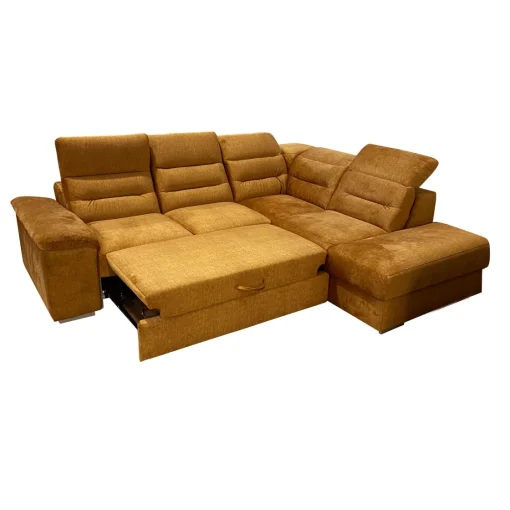 Bissolo Casa Divani Angolari<SALOTTO PHIL ANGOLARE DX IN TESSUTO GIALLO : vendita online SALOTTO PHIL ANGOLARE DX IN TESSUTO GIALLO in offerta