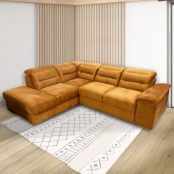 Bissolo Casa Divani Angolari<SALOTTO PHIL ANGOLARE SX IN TESSUTO GIALLO: vendita online SALOTTO PHIL ANGOLARE SX IN TESSUTO GIALLO in offerta