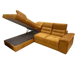 Bissolo Casa Divani Angolari<SALOTTO PHIL ANGOLARE SX IN TESSUTO GIALLO: vendita online SALOTTO PHIL ANGOLARE SX IN TESSUTO GIALLO in offerta