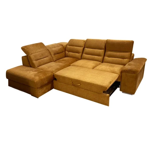 Bissolo Casa Divani Angolari<SALOTTO PHIL ANGOLARE SX IN TESSUTO GIALLO: vendita online SALOTTO PHIL ANGOLARE SX IN TESSUTO GIALLO in offerta