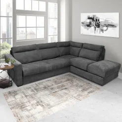 Bissolo Casa Divani Letto|Divani Angolari<SALOTTO RYAN ANGOLARE DX CON RETE ELETTROSALDATA IN TESSUTO GRAFITE: vendita online SALOTTO RYAN ANGOLARE DX CON RETE ELETTROSALDATA IN TESSUTO GRAFITE in offerta