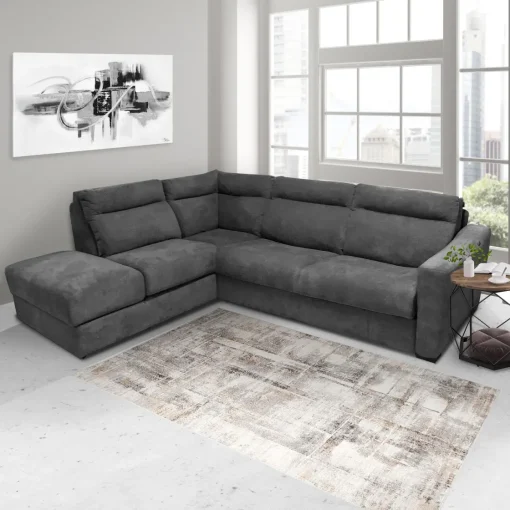Bissolo Casa Divani Letto|Divani Angolari<SALOTTO RYAN ANGOLARE SX CON RETE ELETTROSALDATA IN TESSUTO GRAFITE: vendita online SALOTTO RYAN ANGOLARE SX CON RETE ELETTROSALDATA IN TESSUTO GRAFITE in offerta