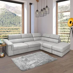 Bissolo Casa Divani Letto|Divani Angolari<SALOTTO TETRIS ANGOLARE DX CON RETE ELETTROSALDATA IN TESSUTO GRIGIO CHIARO: vendita online SALOTTO TETRIS ANGOLARE DX CON RETE ELETTROSALDATA IN TESSUTO GRIGIO CHIARO in offerta